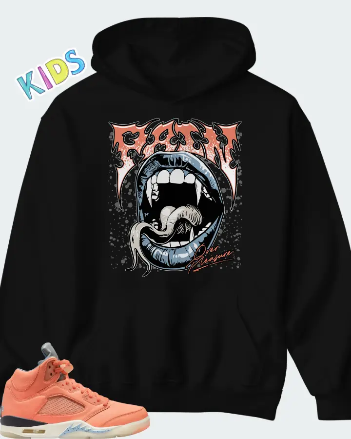DJ Khaled x Air Jordan 5 Retro We The Best - Crimson Bliss Matching Kid's Hoodie