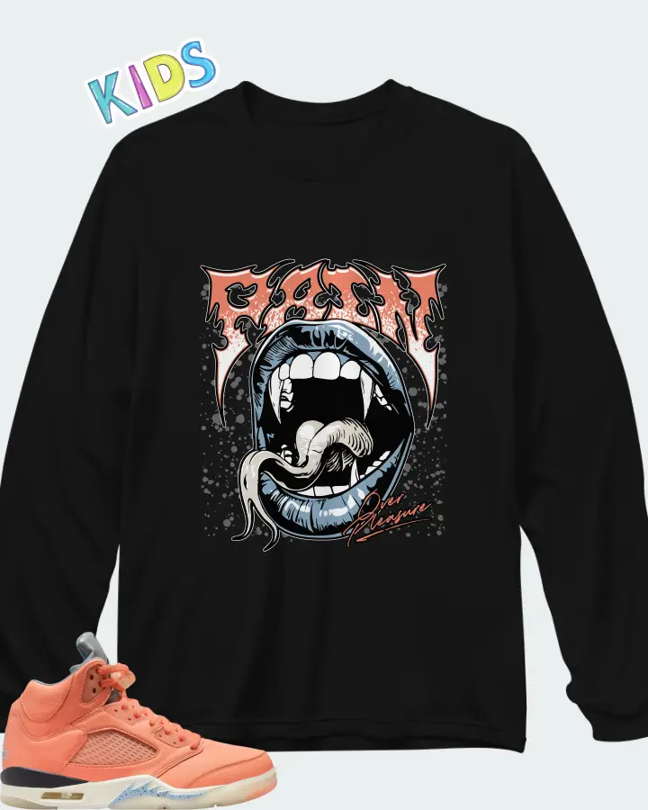 DJ Khaled x Air Jordan 5 Retro We The Best - Crimson Bliss Matching Kid's Long Sleeve T-Shirt