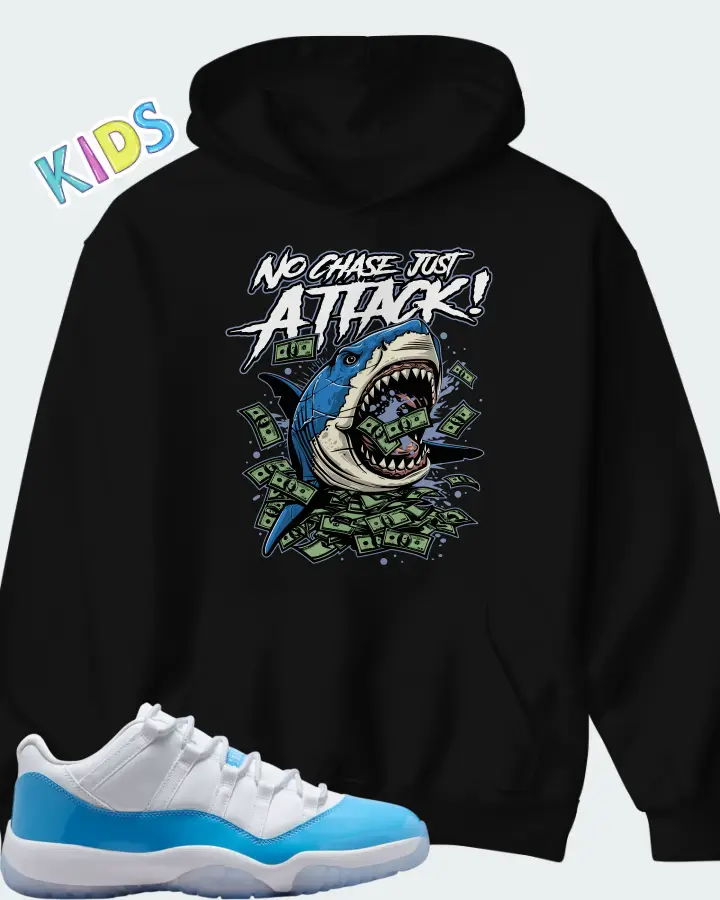 Air Jordan 11 Retro Low UNC 2026 Matching Kid's Hoodie