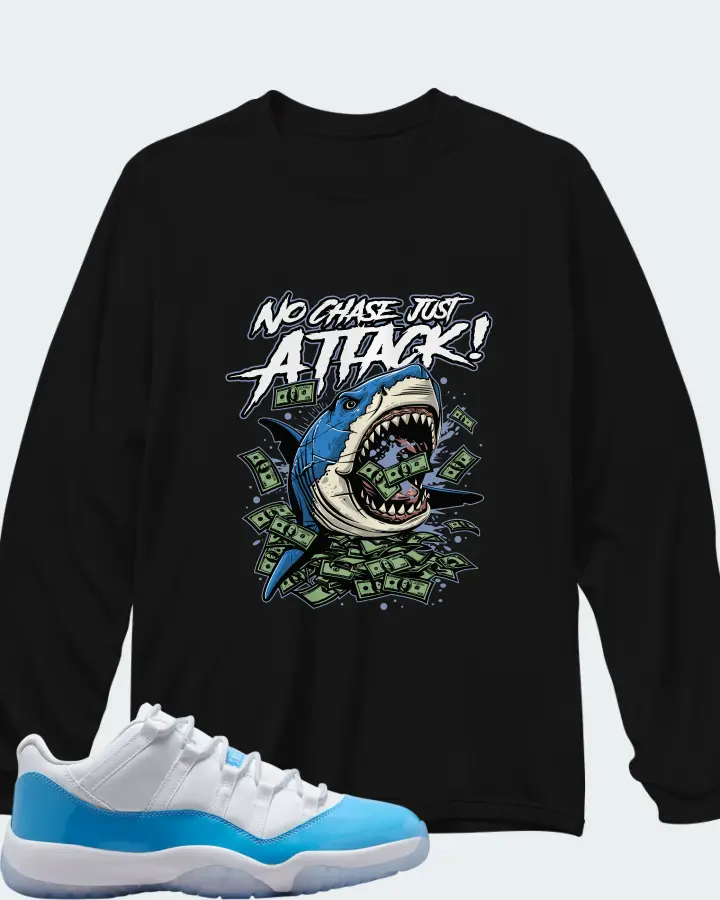 Air Jordan 11 Retro Low UNC 2026 Matching Long Sleeve T-Shirt