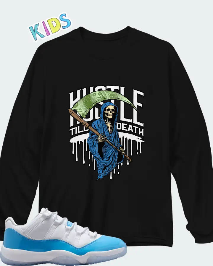 Air Jordan 11 Retro Low UNC 2026 Matching Kid's Long Sleeve T-Shirt