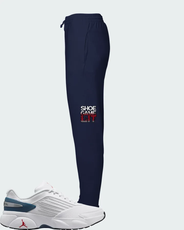 Air Jordan Trunner Flow White Ture Blue Matching Joggers