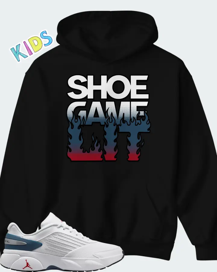 Air Jordan Trunner Flow White Ture Blue Matching Kid's Hoodie