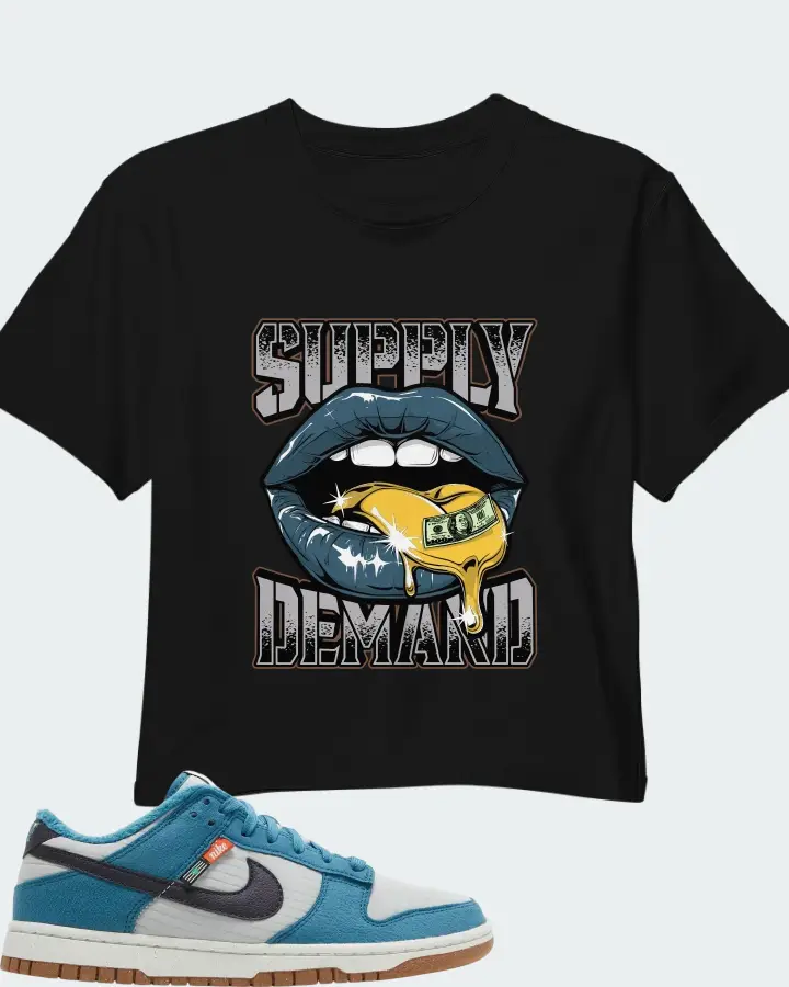 Nike Dunk Low Next Nature Toasty - Rift Blue Matching Crop Top