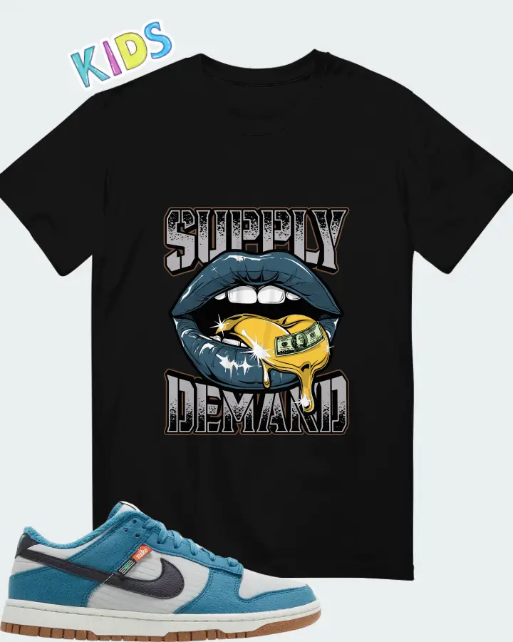 Nike Dunk Low Next Nature Toasty - Rift Blue Matching Kid's T-Shirt