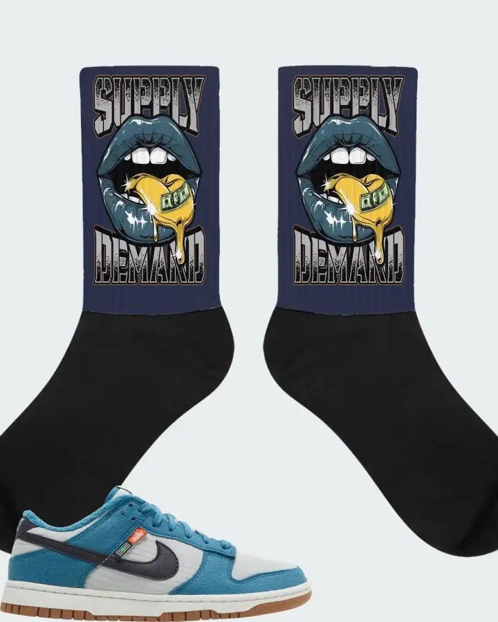 Nike Dunk Low Next Nature Toasty - Rift Blue Matching Socks