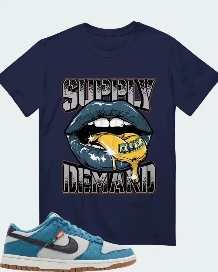 Nike Dunk Low Next Nature Toasty - Rift Blue Matching T-Shirt