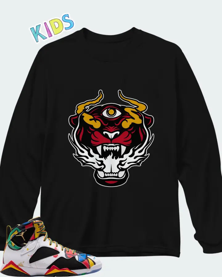Air Jordan 7 Miro Matching Kid's Long Sleeve T-Shirt