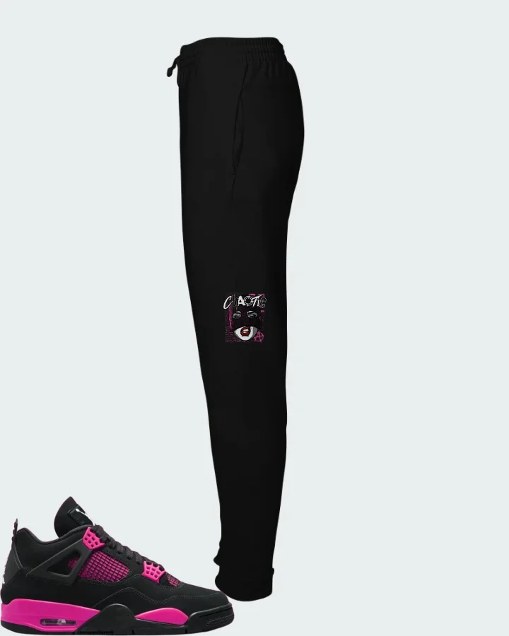Air Jordan 4 Pink Thunder  Matching Joggers