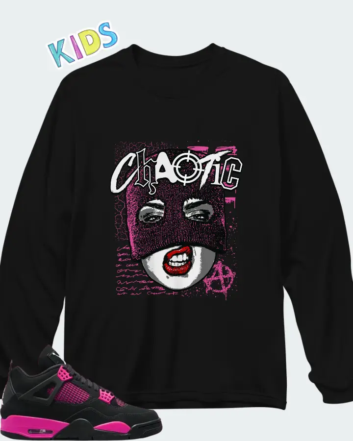 Air Jordan 4 Pink Thunder  Matching Kid's Long Sleeve T-Shirt
