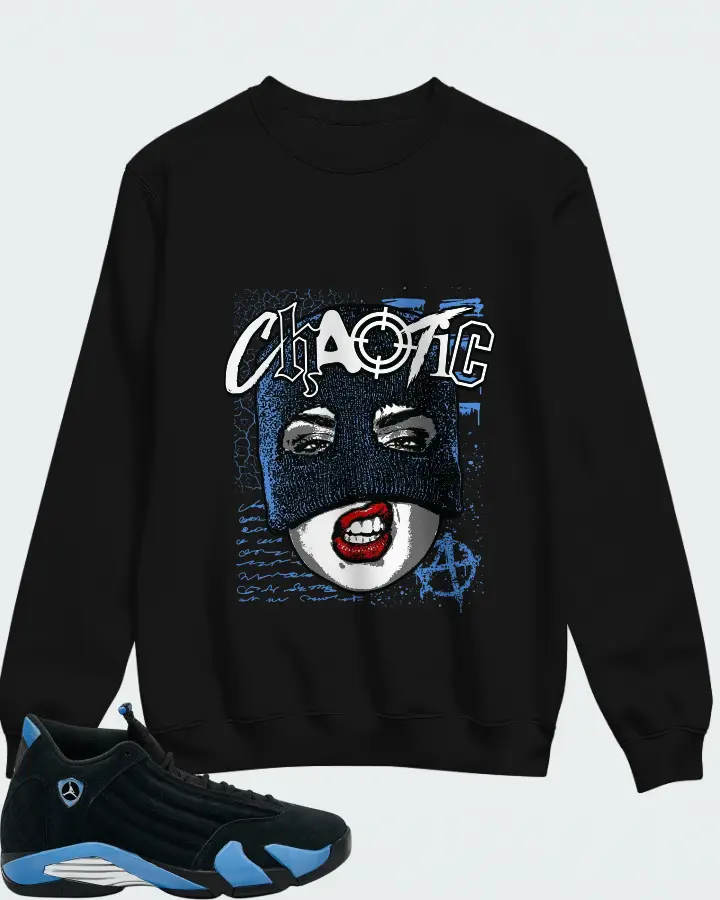 Air Jordan 14 Retro Black University Blue 2026 Matching Sweatshirt