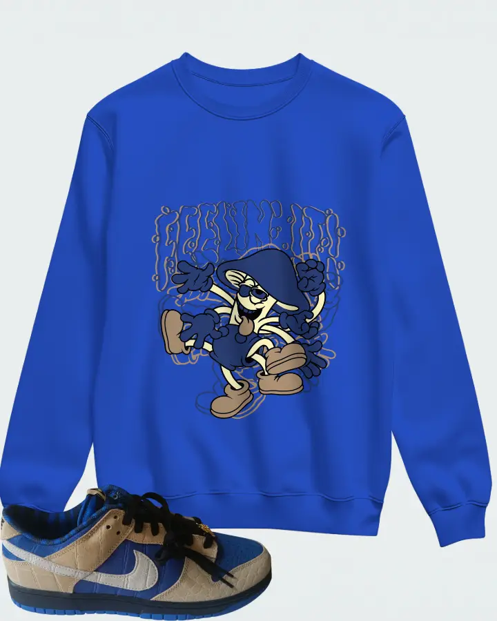Nike Dunk Low By You Blue Tan Matching Sweatshirt
