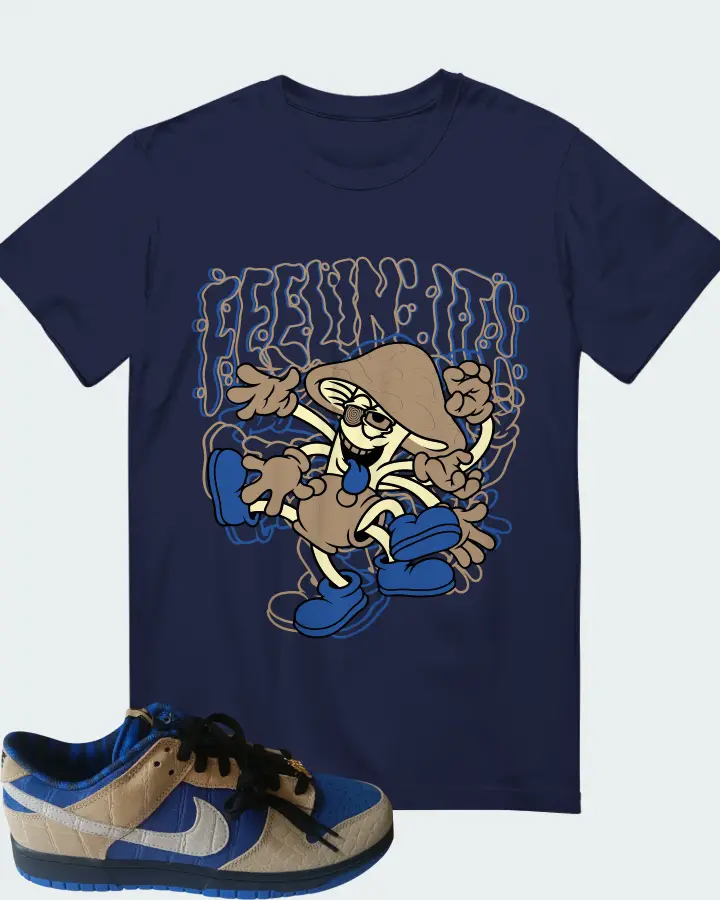 Nike Dunk Low By You Blue Tan Matching T-Shirt