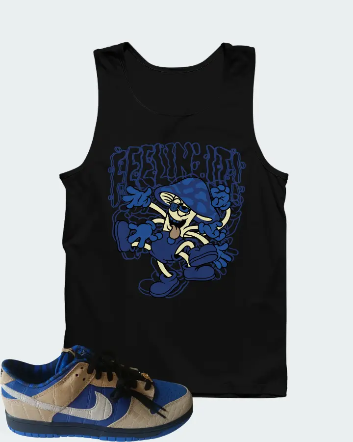 Nike Dunk Low By You Blue Tan Matching Tank Top
