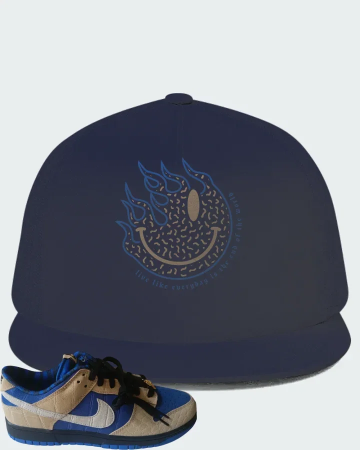 Nike Dunk Low By You Blue Tan Matching Hat