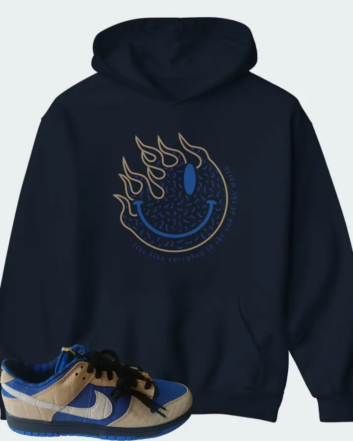 Nike Dunk Low By You Blue Tan Matching Hoodie