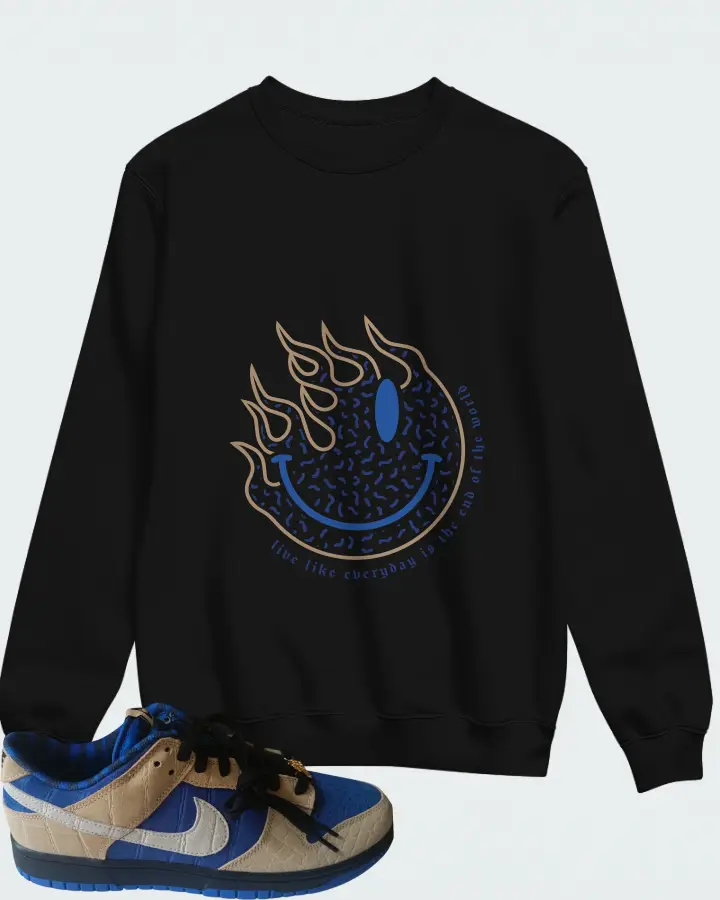 Nike Dunk Low By You Blue Tan Matching Sweatshirt