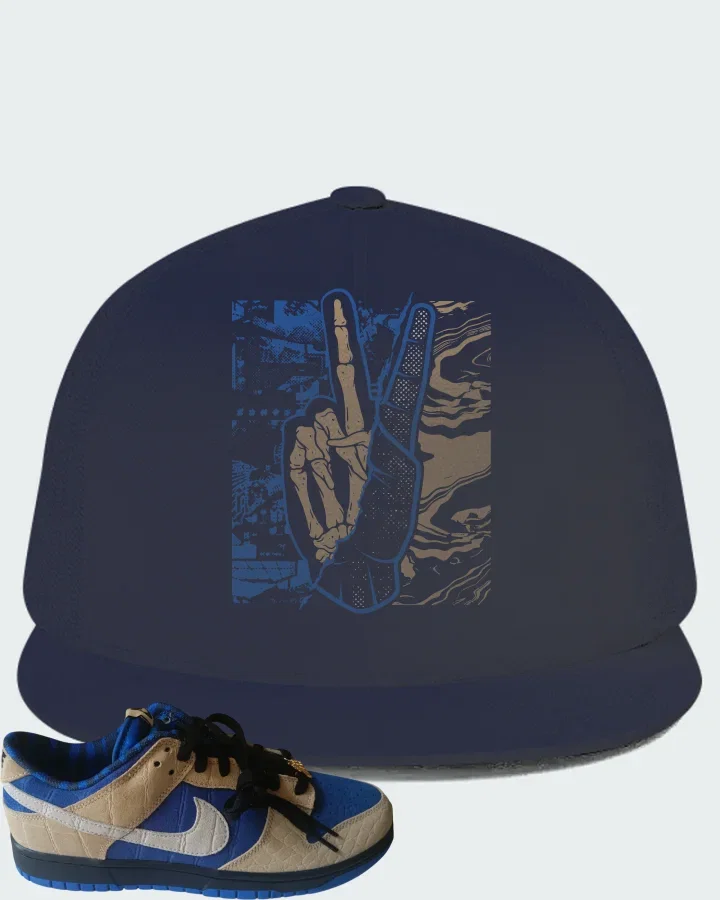 Nike Dunk Low By You Blue Tan Matching Hat