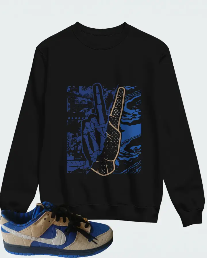 Nike Dunk Low By You Blue Tan Matching Sweatshirt