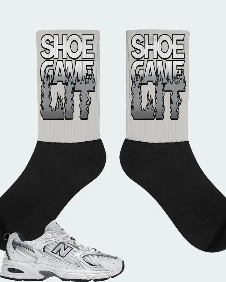 New Balance 530 Sneaker Matching Grey Socks - Shoe Game Lit Refreshed