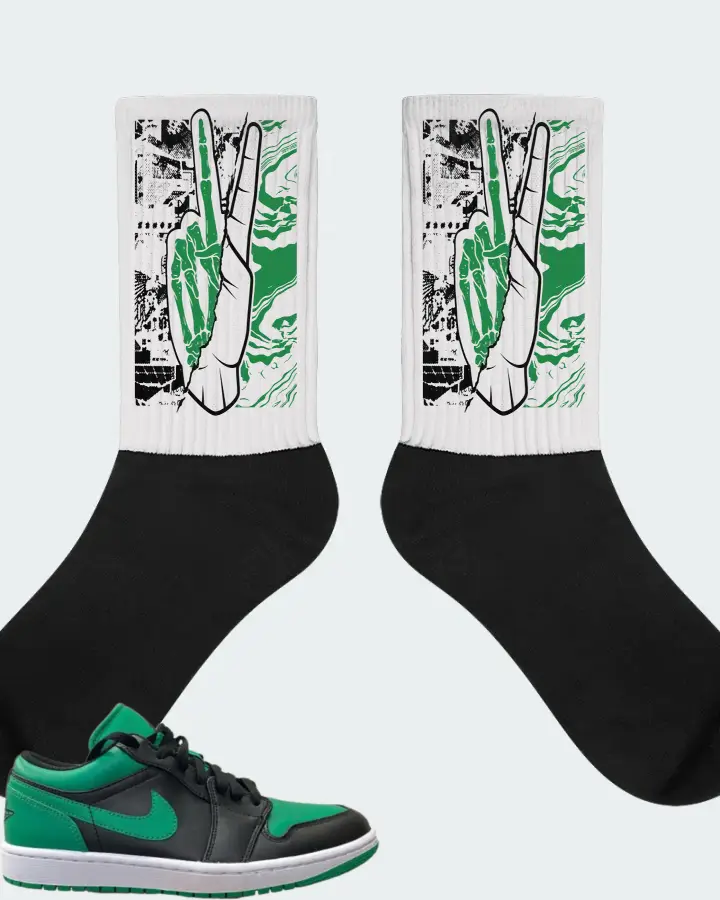Jordan 1 Low Sneaker Matching White Socks - Peace of mind