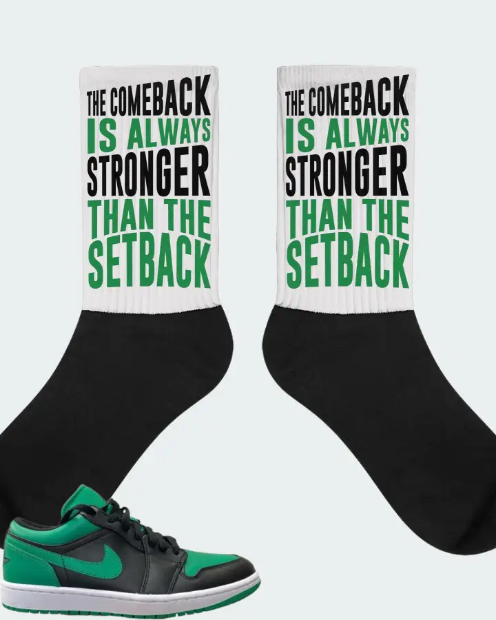 Jordan 1 Low Sneaker Matching White Socks - The Comeback