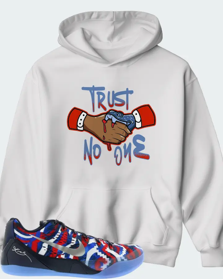 Nike Kobe 9 EM Low Sneaker Matching White Hoodie - Trust No One