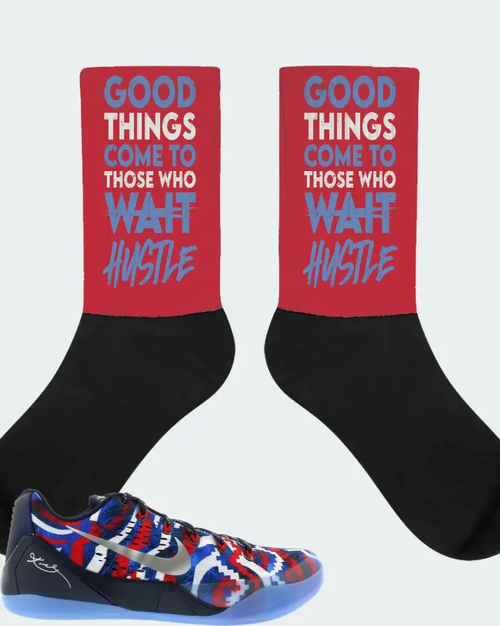 Nike Kobe 9 EM Low Sneaker Matching Red Socks - Good Things Come
