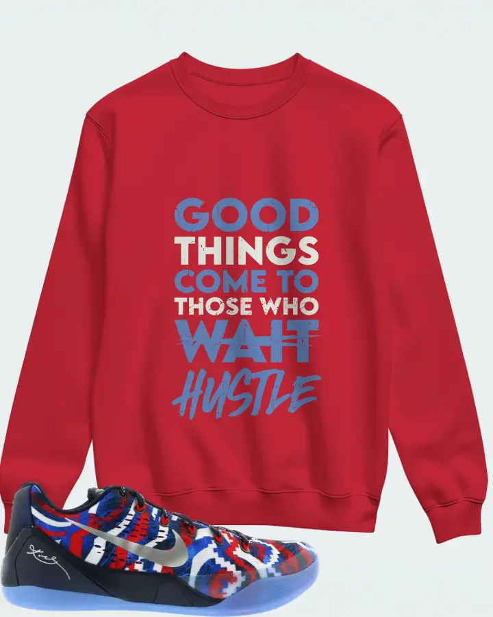 Nike Kobe 9 EM Low Sneaker Matching Red Sweatshirt - Good Things Come