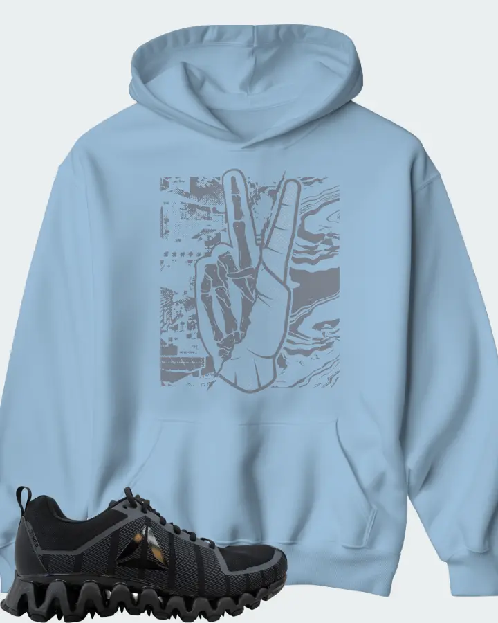 Reebok Zigwild TR 5.0 Sneaker Matching Carolina Blue Hoodie - Peace of mind