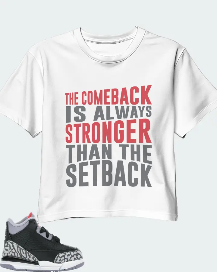 Jordan 3 Retro Sneaker Matching White Crop Top - The Comeback