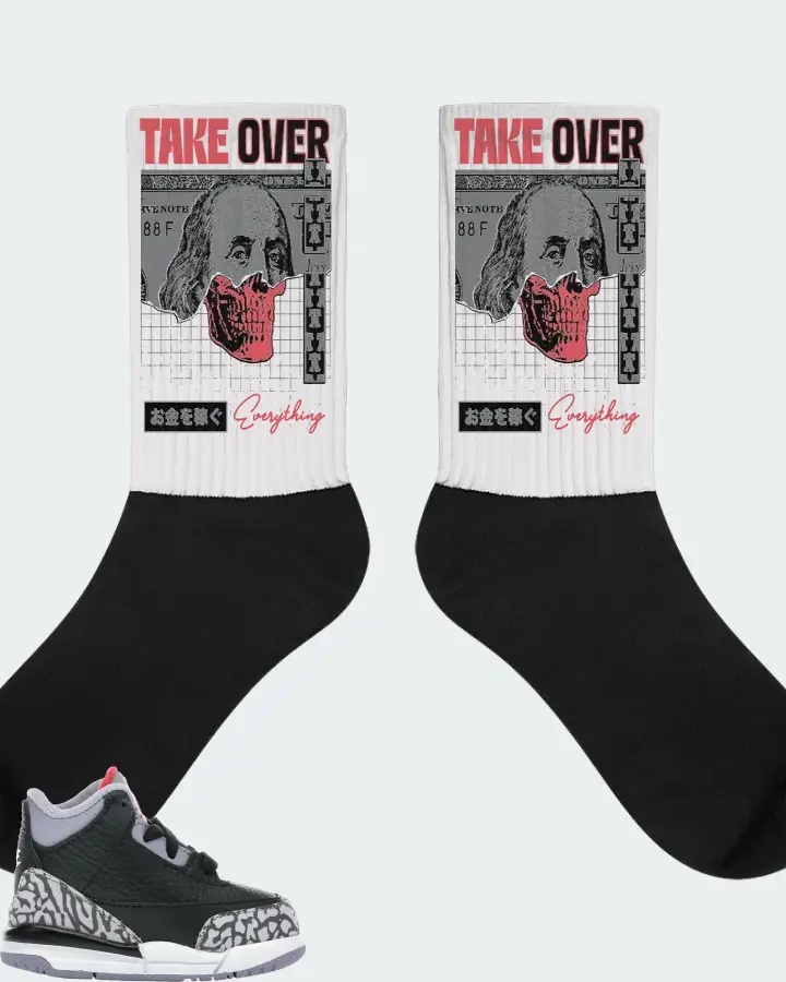 Jordan 3 Retro Sneaker Matching White Socks - Take Over