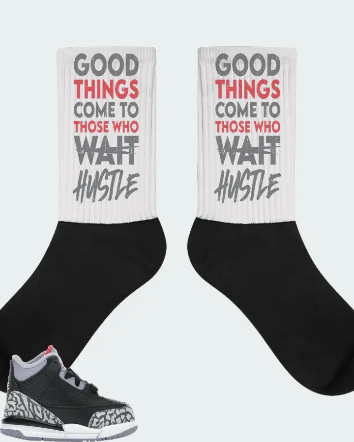 Jordan 3 Retro Sneaker Matching White Socks - Good Things Come