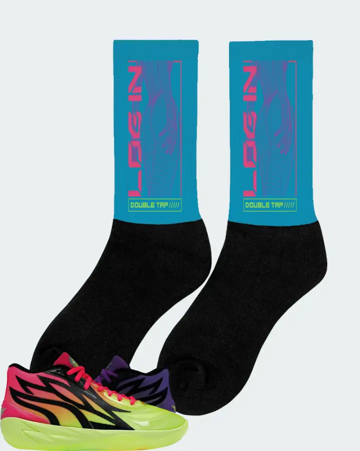 Puma LaMelo Ball MB.02 Sneaker Matching Aqua Socks (LOGIN) - View 3