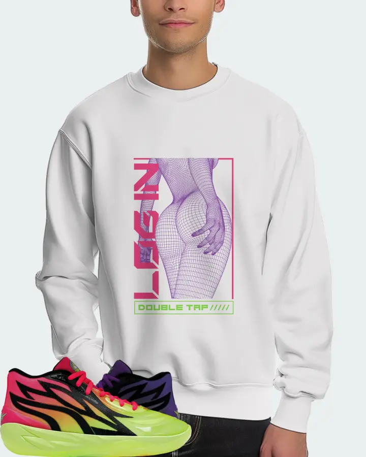 Puma LaMelo Ball MB.02 Sneaker Matching White Sweatshirt (LOGIN) - View 4