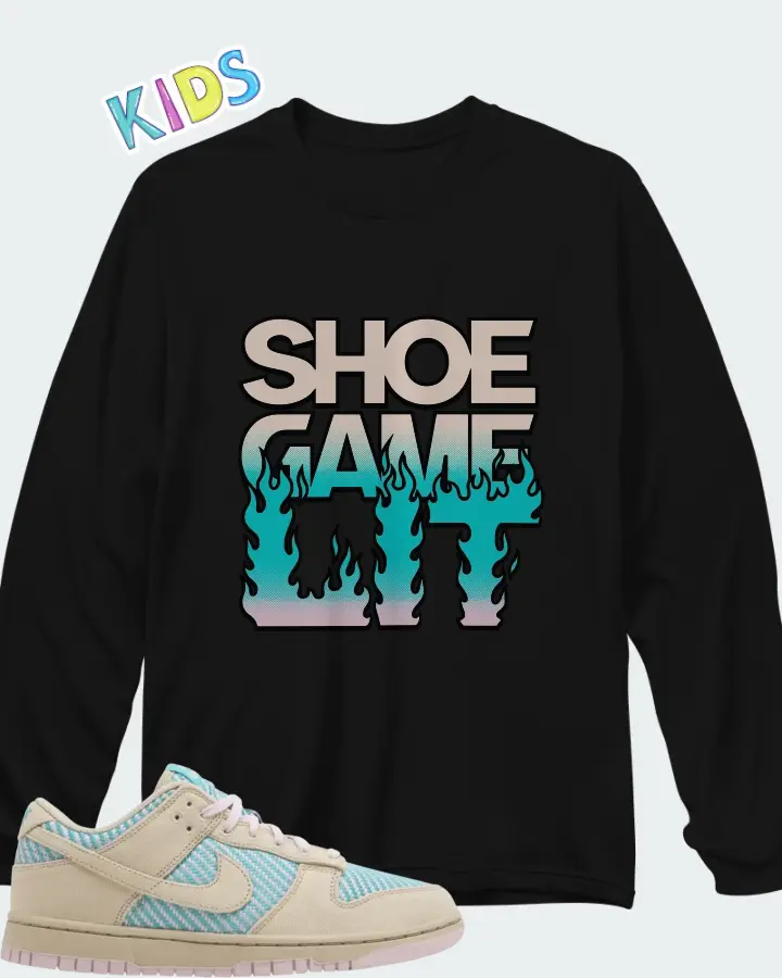 Nike Dunk Low Heat Wave Matching Kid's Long Sleeve T-Shirt