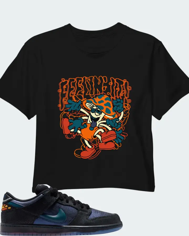 Bluetile Skateshop x Nike SB Dunk Low Monarch Matching Crop Top