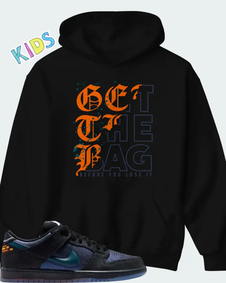Bluetile Skateshop x Nike SB Dunk Low Monarch Matching Kid's Hoodie