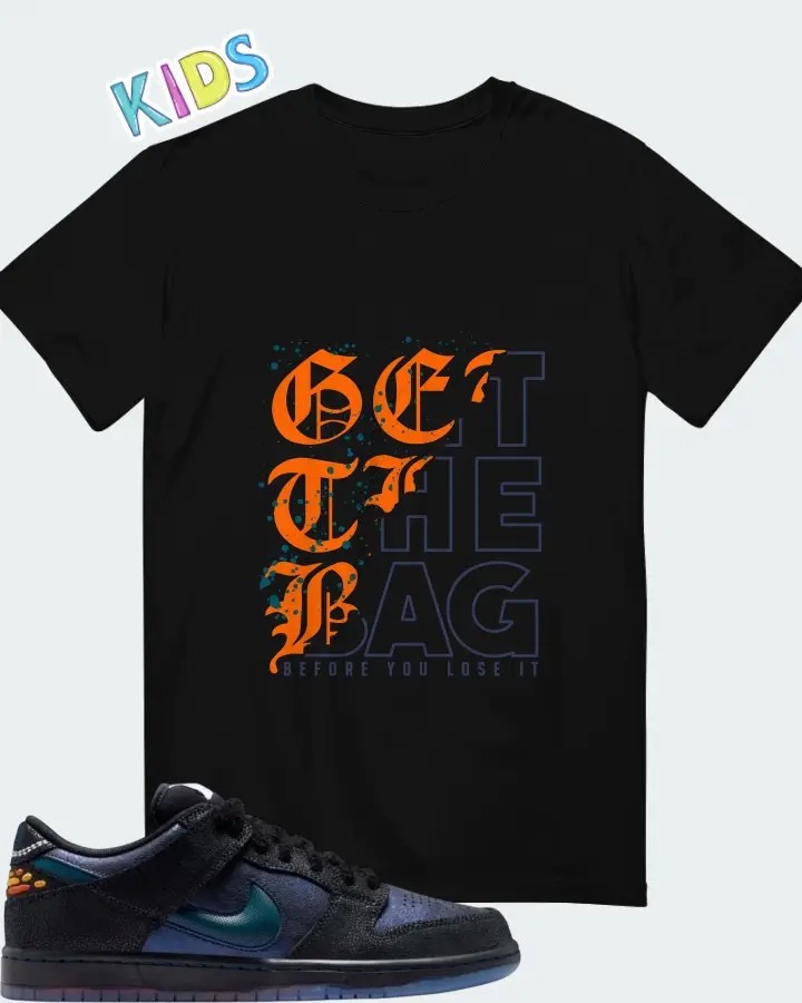 Bluetile Skateshop x Nike SB Dunk Low Monarch Matching Kid's T-Shirt