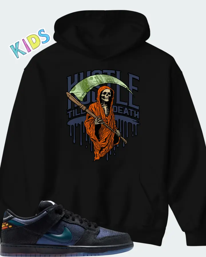 Bluetile Skateshop x Nike SB Dunk Low Monarch Matching Kid's Hoodie