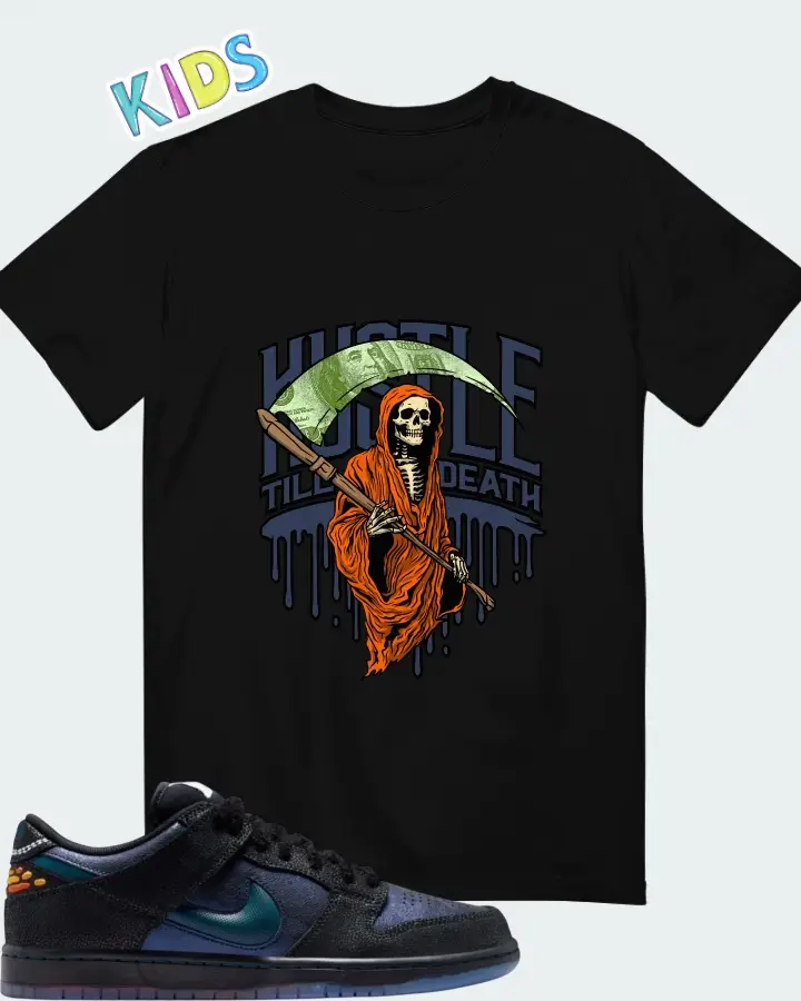 Bluetile Skateshop x Nike SB Dunk Low Monarch Matching Kid's T-Shirt