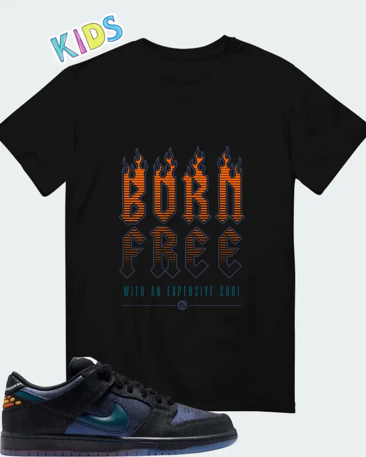 Bluetile Skateshop x Nike SB Dunk Low Monarch Matching Kid's T-Shirt