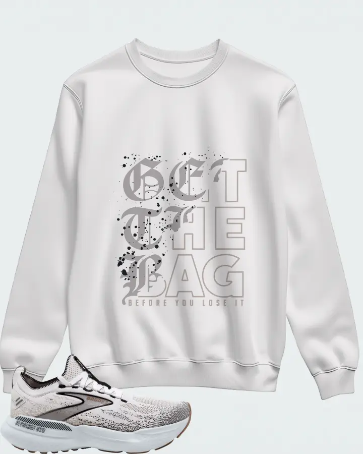 Brooks Glycerin StealthFit GTS 21 White Grey Black Matching Sweatshirt