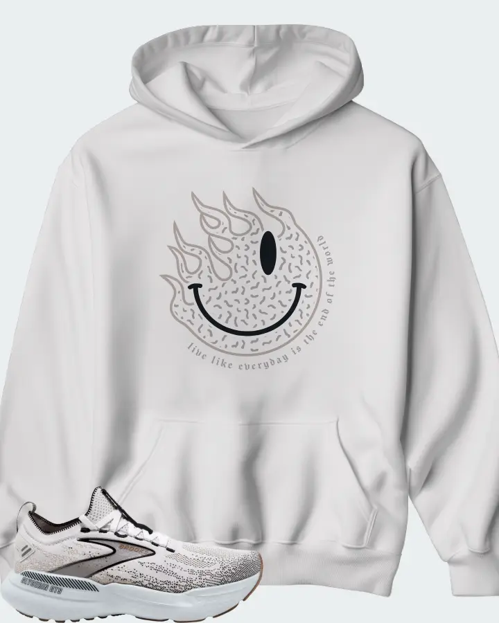 Brooks Glycerin StealthFit GTS 21 White Grey Black Matching Hoodie