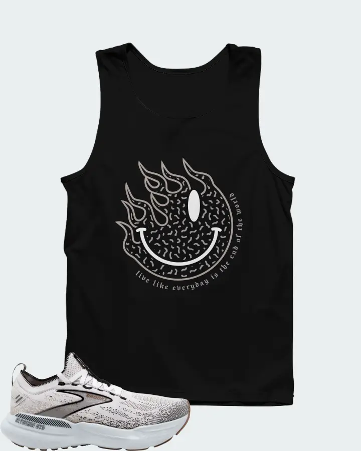 Brooks Glycerin StealthFit GTS 21 White Grey Black Matching Tank Top