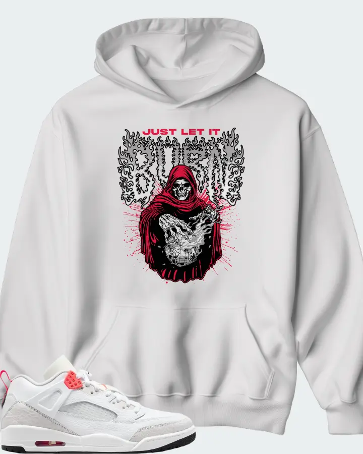 Air Jordan Spizike Low White Vast Grey Matching Hoodie