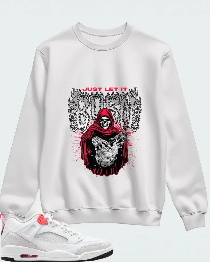 Air Jordan Spizike Low White Vast Grey Matching Sweatshirt