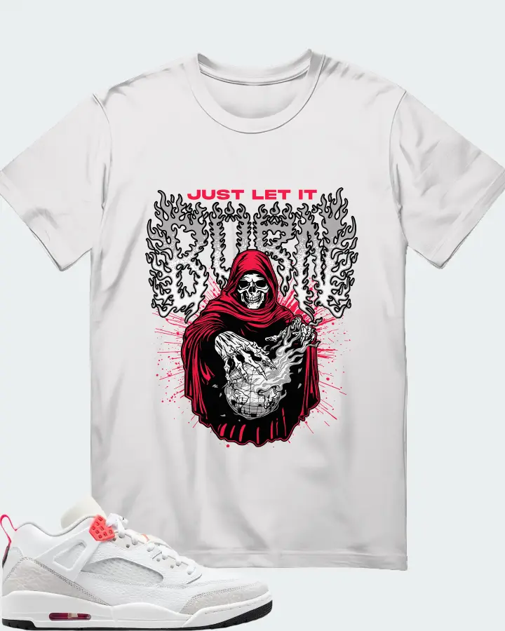 Air Jordan Spizike Low White Vast Grey Matching T-Shirt