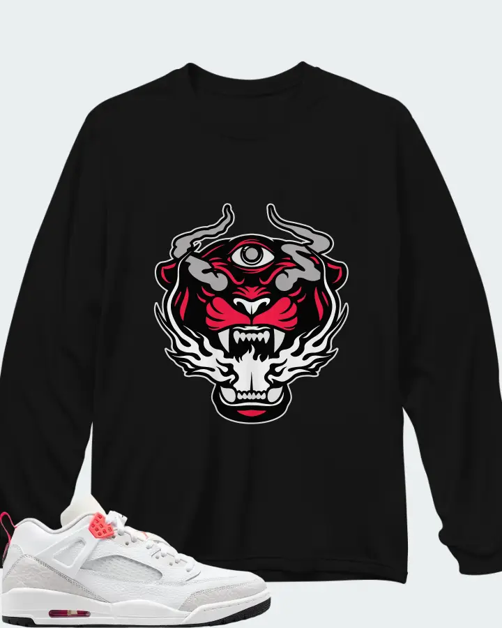 Air Jordan Spizike Low White Vast Grey Matching Long Sleeve T-Shirt