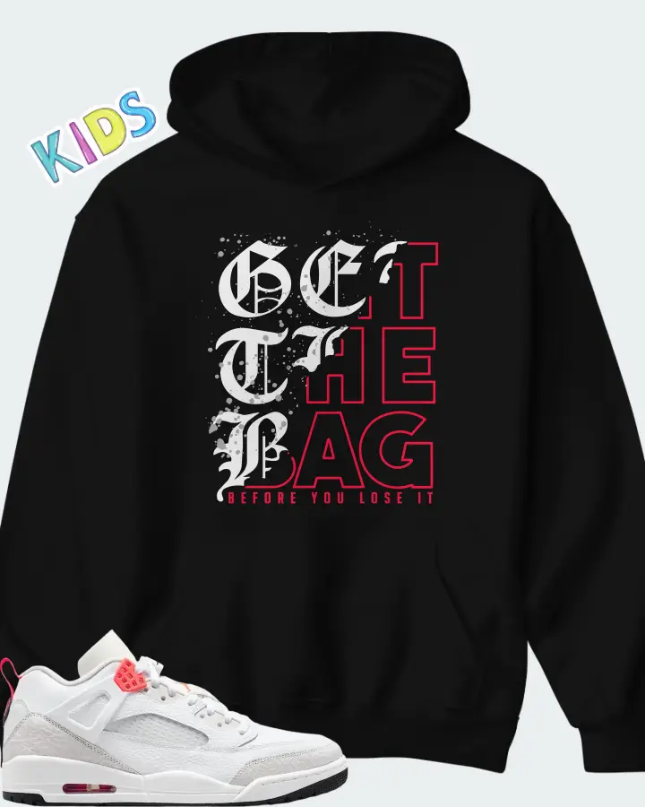 Air Jordan Spizike Low White Vast Grey Matching Kid's Hoodie